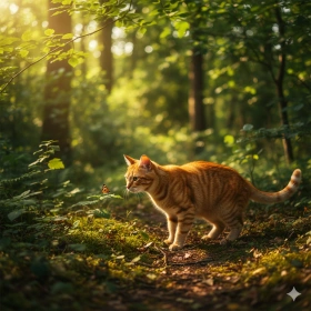 11. Outdoor Cat Photo with Natural Environment