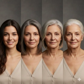 Professional Studio Age Progression AI Prompt