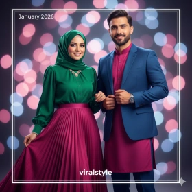 Trending Gemini AI Prompt for Muslim Couple Photos