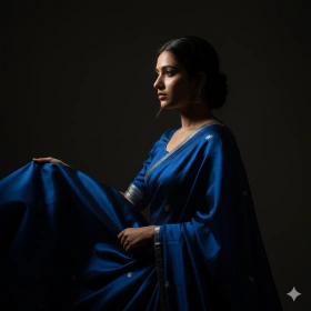 17. Side‑Light Portrait of Girl Wearing Lehenga