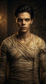 Ancient Mummy Wraps Studio Portrait